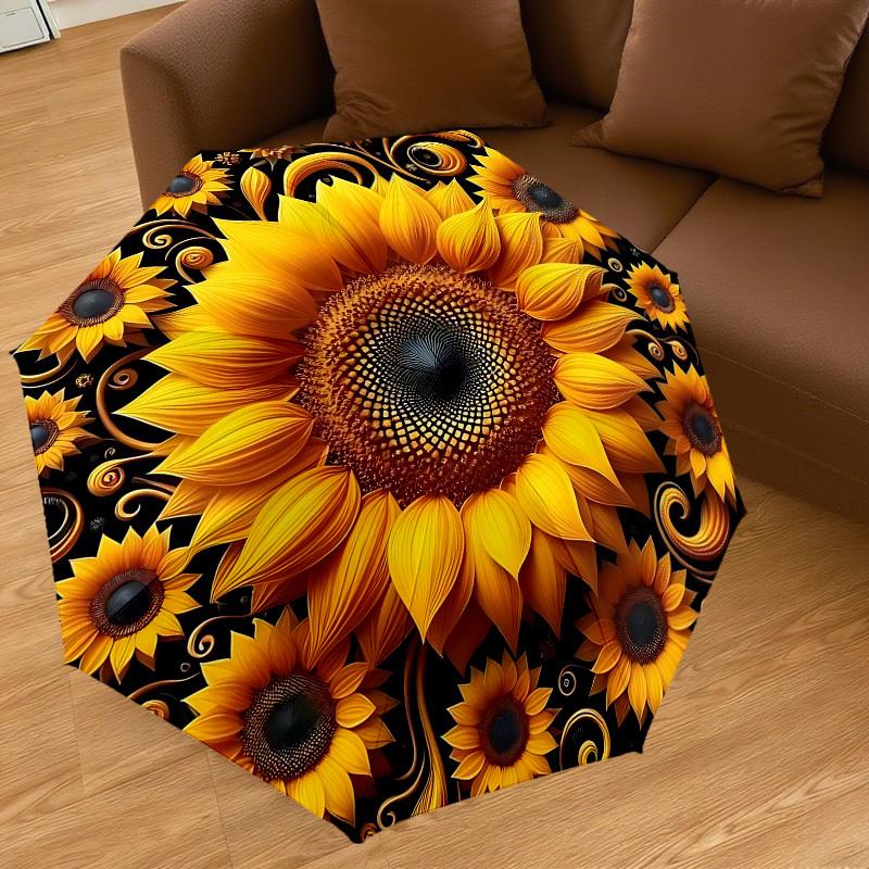 1PC sunflower pattern Automatic Open/Close Umbrella with Windproof, 8-Rib Sturdy Canopy, Durable Ribs, Fashionable Design,1298A