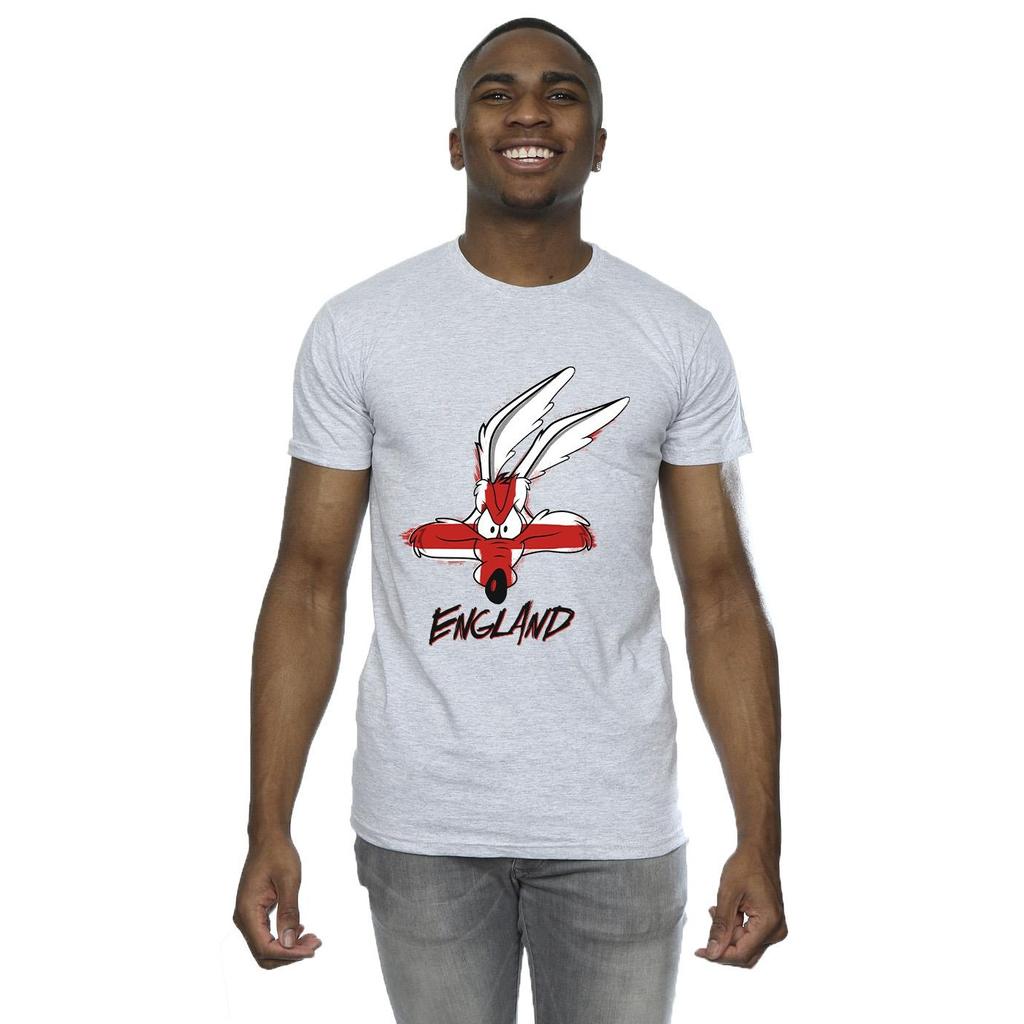 Looney Tunes Mens Coyote England Face T-Shirt