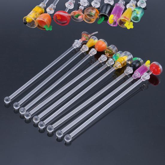 10 шт. мешалки для коктейлей, палочки для коктейлей, пищевые классы, не содержащие BPA, термостойкие, уникальный дизайн, мешалки для напитков, длинные палочки