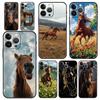 Красивый Элегантный Коричневый Конь Чехол для Телефона Для iPhone 16e 15 14 13 12 11 Pro Max XS X XR SE 7 8 Plus Корпус iPhone 16 TPU Чехол