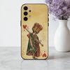 Чехол для телефона S-Skeleton Q-Королева Червей КАРТА Для Samsung Galaxy A73,A72,A71,A70,A53,A52,A51,Мягкий Силиконовый Черный Чехол