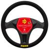 EASY MICROFIBER Steering Wheel Size Black with Red Stitching Cover, Italy, Milan, S,