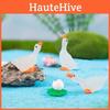 Glowing Swan Resin Craft Tabletop Decor Radiant Miniature Figurine For Home And Office
