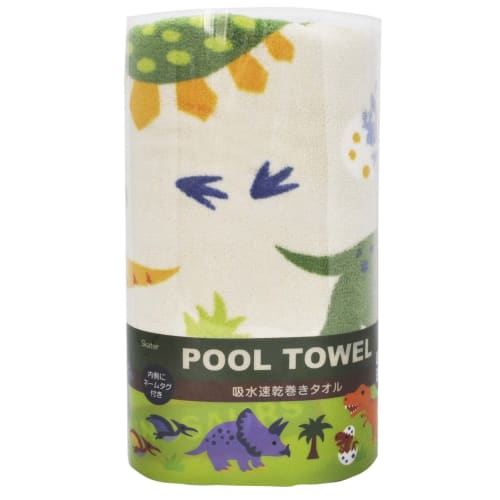 Skater Water Absorbent Quick Dry Rolled Towel Dinosaur TOP1-A