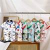 Kids Cotton Summer Outfit Set - Short Sleeve T-Shirt & Shorts 2-Piece Pajamas for Boys and Girls Clothing Sets