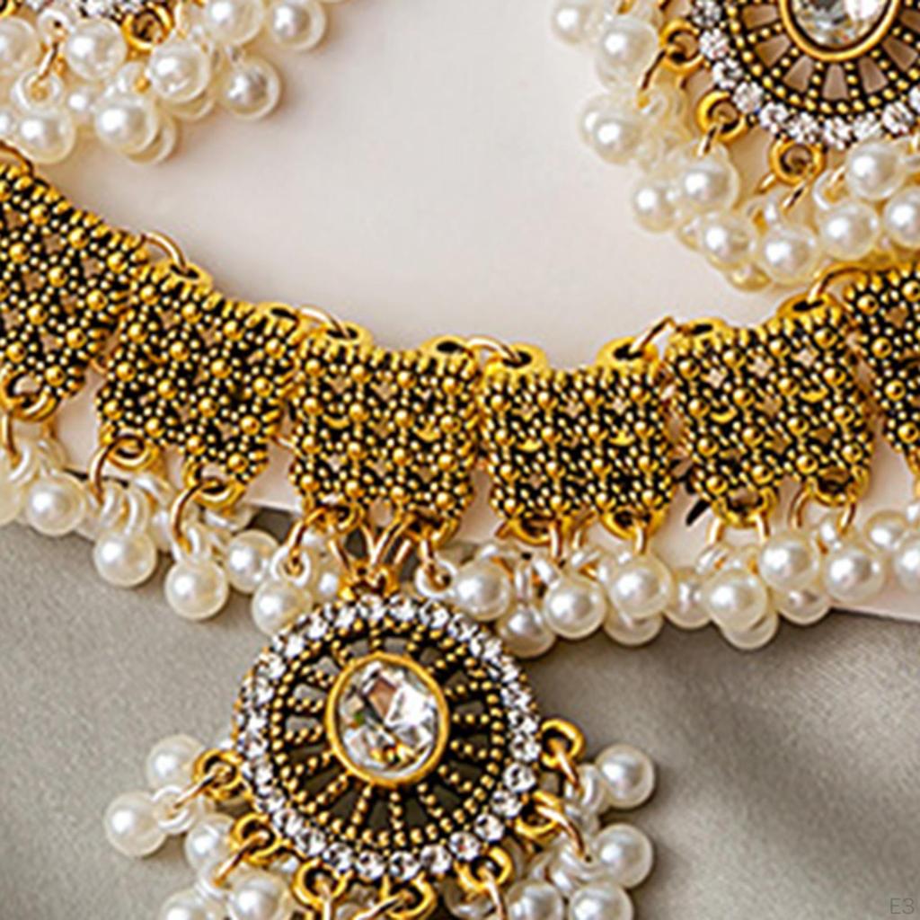 Necklace Earring Set Trendy Statement Pendant Jewelry for Brides Girls