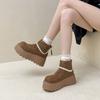 Small Retro Heightening Boken Short Boots Women's 2025 Autumn and Winter New Popular High-value Casual Versatile Thick Bottom