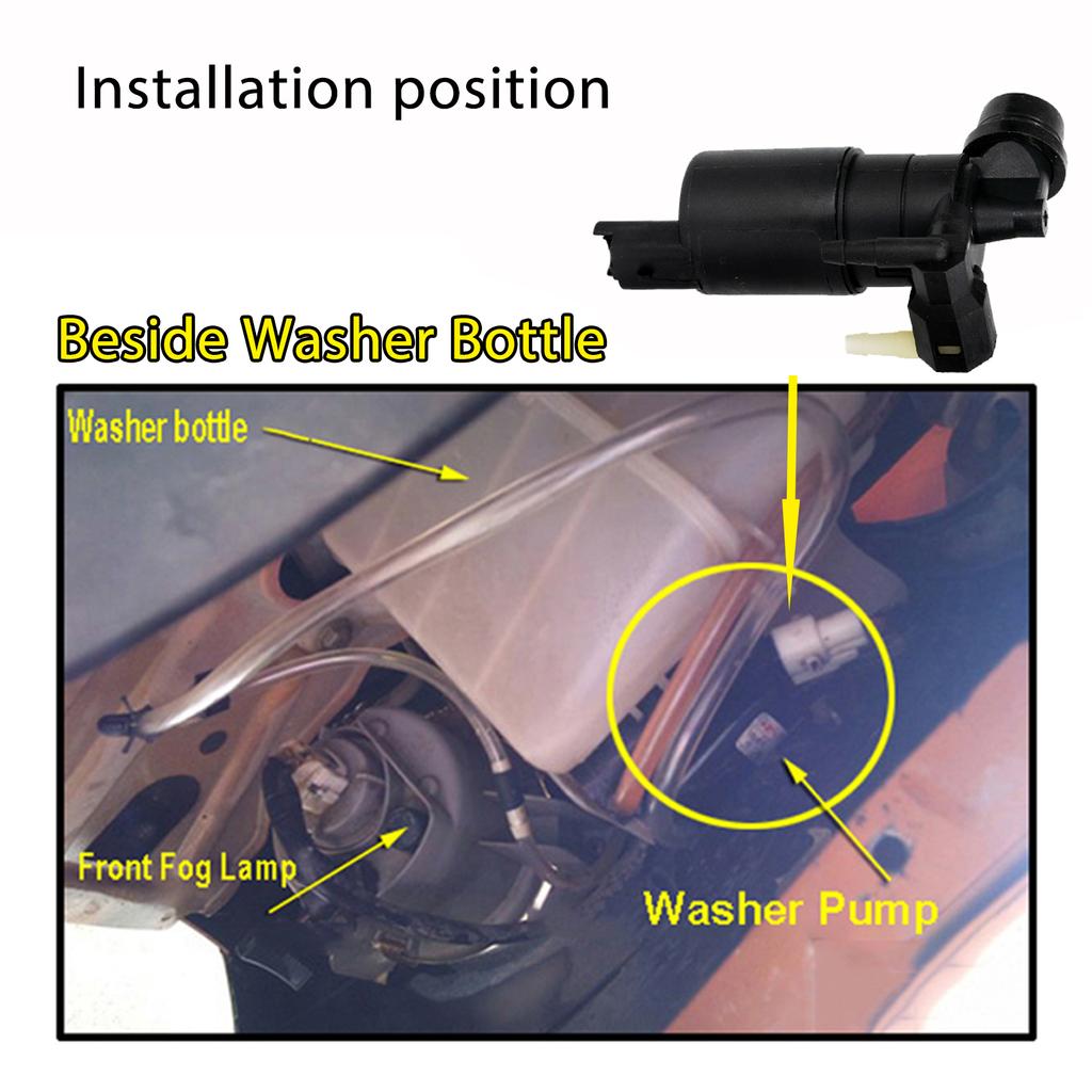 Front Rear Windscreen Washer Pump Water Motor Twin Outlet Fits Nozzle Jet For Nissan Qashqai Dualis J10 Pathfinder R51