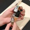 Женский роскошный кожаный ремешок для Apple Watch Serise11 42мм 46мм Малахитовый ремешок для Iwatch Serise10 9 8 7 6 5 4 Se 3 2 Элегантный браслет Ultra3 49мм