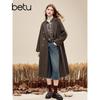 Betu Women's Elegant Mid-Length Wool Blend Coat