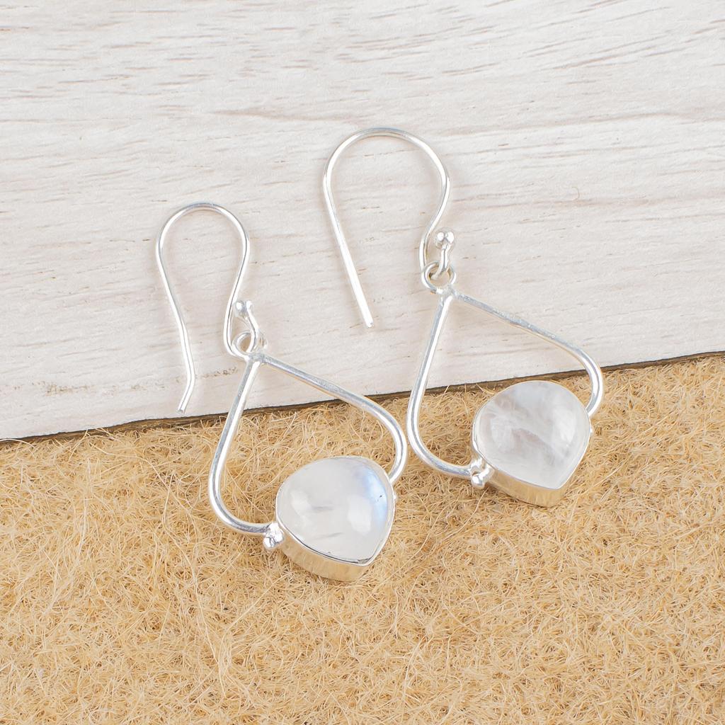 Украшения из радужного лунного камня, Ювелирные изделия из серебра 925 пробы, Серьги ручной работы, Украшения с драгоценными камнями для женщин