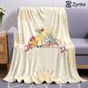 Rubber Duck Sun Tile Cartoon Anime Print Flannel Blanket Soft Warm Throw for Kids Bedroom Sofa Bed Christmas Office Car