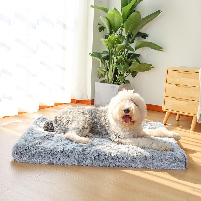 Rectangular Pet Mats Cushion Dog Bed for Small Large Dogs 3D Memory Foam Dog Bed with Removable Ultra Soft Plush Cover