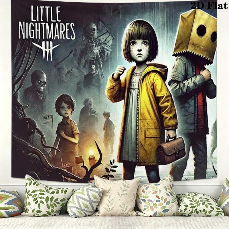 Little Nightmares Wall Tapestry Aesthetic Wall Hanging Printed Fabric Blanket Decorative Tapestries for Bedroom Living Room Home Decor