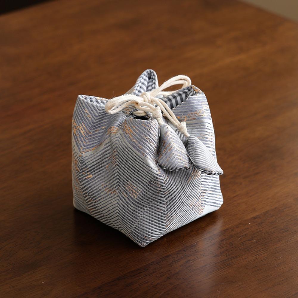 Небьющийся чехол для хранения чайной посуды, вышитая сумка в китайском стиле для мелких предметов