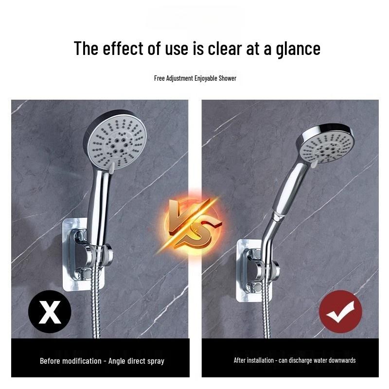 Регулируемый медный локтевой отвод с углом разделения 5 градусов, ручная душевая лейка с вращающимся верхним душем