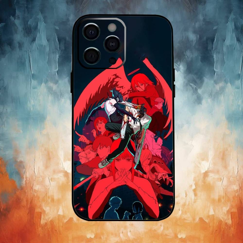 Чехол для телефона C-Chainsaw Man R-Reze Arc для iPhone17,16,15,14,13,12,11 Plus,Pro Max Мягкий черный чехол