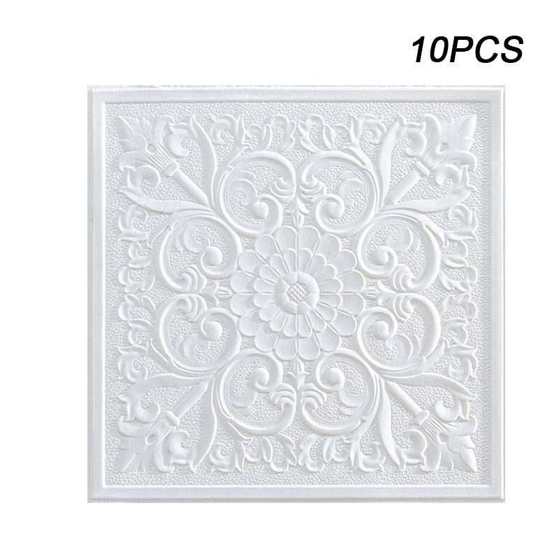 10PCS Peel and Stick Wall Decals Decorative Waterproof Wall Covering Stickers Removable Waterproof Wallpaper Damp-Proof 35x35cm