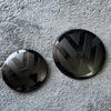 For VW Volkswagen Jetta MK5 Golf ACC Compatible Gloss Black Front&Rear Logo Covers for VW Golf MK6 / 7 / 7.5 / 8 | Flat Emblem O
