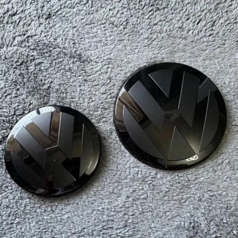 For VW Volkswagen Jetta MK5 Golf ACC Compatible Gloss Black Front&Rear Logo Covers for VW Golf MK6 / 7 / 7.5 / 8 | Flat Emblem O