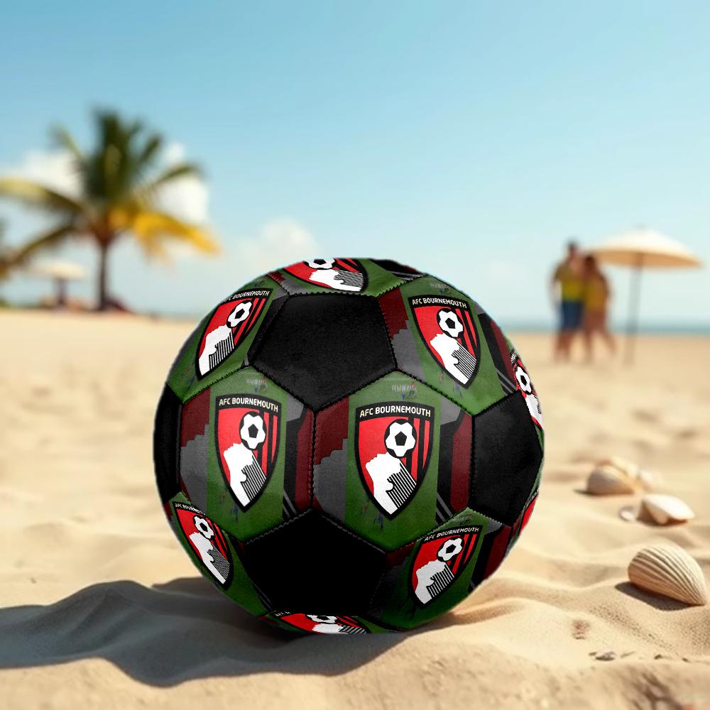 SIZE 5 AFC Bournemouth Soccer Ball Colorful All Ages Machine Stitched PVC Competition Ready Durable High-Bounce