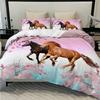 Постельное белье Скачущая лошадь 3D цифровая печать Пододеяльник Наволочка Набор из трех предметов, На заказ