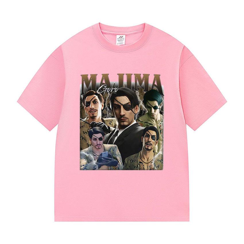 Limited Goro Majima Graphic Print T Shirt Unisexs Fashion Game Cosplay Short Sleeve Tshirts Unisex Vintage Oversized Cotton Tshirt
