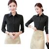 Женская блузка с длинным рукавом в корейском стиле - Повседневная, Большого размера, Рубашка с защитой от просвечивания