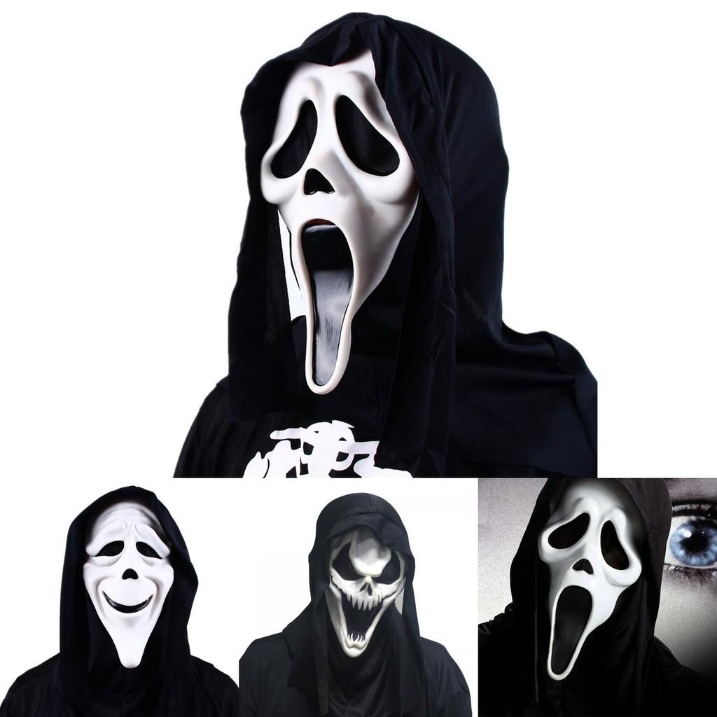 Get Ready To Haunt With Our Ghost Face Dress Party Decor Accessory Made With Soft Polyester Fabric
