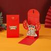 2Pcs Best Wishes 2025 New Year Red Envelope Blessing Lucky Red Pockets 3D New Year Red Packet Bless