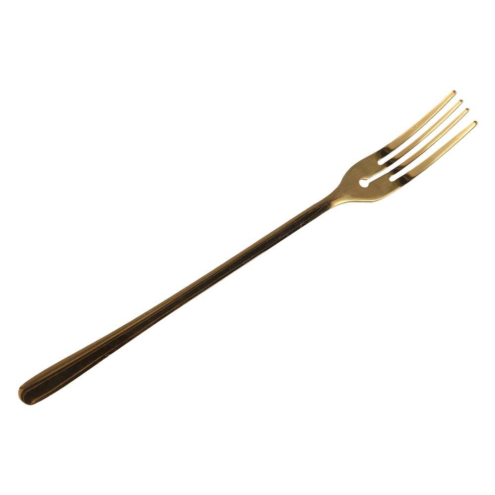 Десертная вилка из нержавеющей стали с длинной ручкой серебристого/золотистого цвета, вилки для фруктов, уникальная обеденная вилка, ресторан