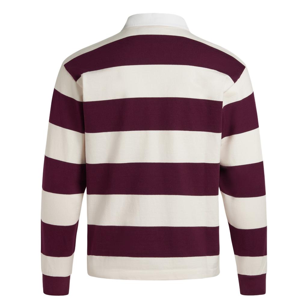 Adidas Originals Ss25 Dept. Striped Casual Fashion Loose Fit Long Sleeve Polo Shirt Men Tops KF1867