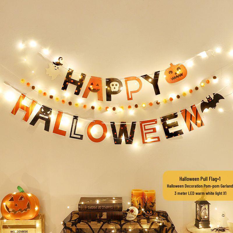 Halloween Hanging Decor: Flags, Flowers, and Ornaments for a Spooky Atmosphere