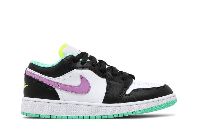 Jordan 1 Low Green Glow Violet Shock (GS)