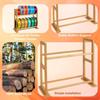 Wooden Ribbon Organizer Display Shelf Dispenser Tape Supplies Storage Rack for