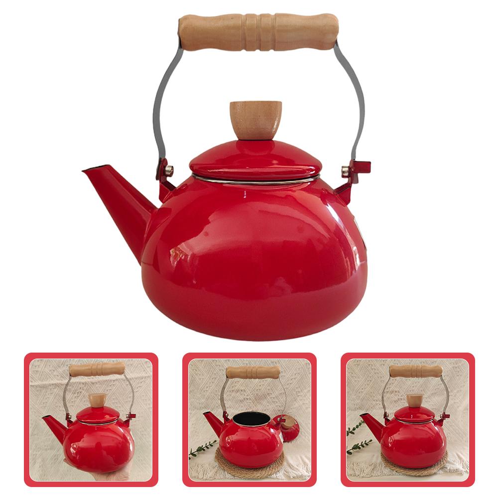 Эмалированный чайник Чайники для плиты Водяной чайник Кофеварка в капсулах Эмалированный чайник Кемпинг Винтаж Холодная Бутылка