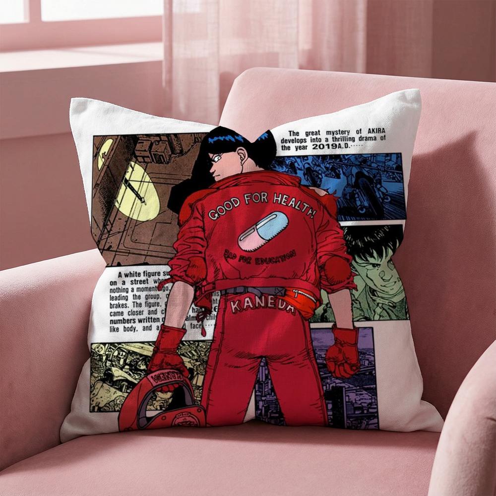 A-Akira ANIME Cushion Cover Multi-Scene Pillow Cover for Home & Car - Reversible, Soft & Durable for Daily Use