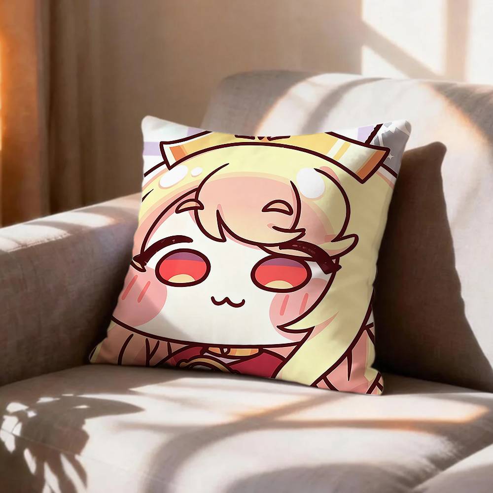 LOVELY TTrickcal Chibi Go GGame Pillow Case Pattern Printed Pillowcase For Living Room Sofa Cushion Cover