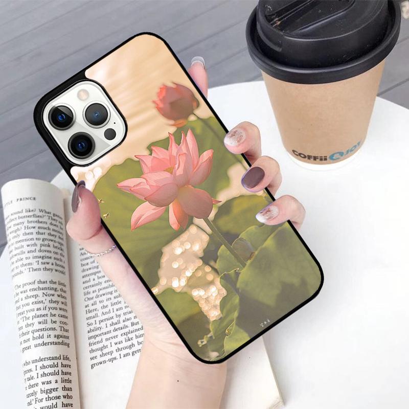 Flower Lotus Mobile Phone Cases Cover For iPhone 17 Air 16 15 14 12 13 11 Pro MAX apple Plus Coque