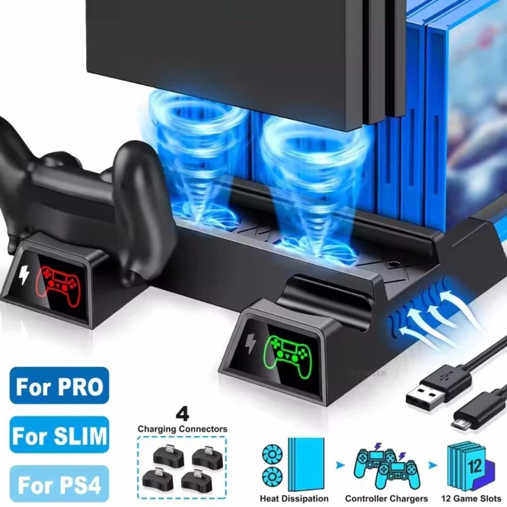 Поддержка для игровой консоли Sony PS4 Playstation Play Station PS 4 Pro Slim Вентилятор Стенд Контроллер Аксессуары для управления База Док-станция