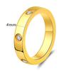 Fashion Screw Wedding Zircon Ring for Women Simple Stainless Steel Rose Gold Color Jewelry FingerRing Party Accessories Hot Sale