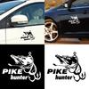 Щука Охотник Рыба Водонепроницаемая наклейка для автомобиля «сделай сам» Самоклеящаяся наклейка для автомобиля Декор