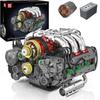 MOULD KING 10181 Technical Car Toys The Motorzed Flat Engine Building Block Assembly Car Engine Brick Model Kids Christmas Gift