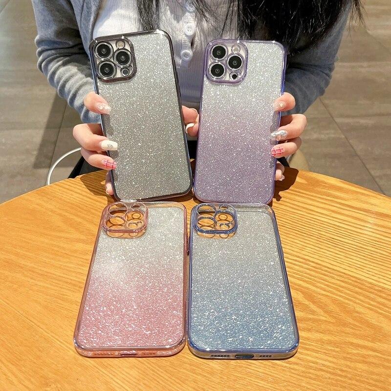 Роскошный чехол с градиентным блестящим покрытием Honor50 для Huawei Honor 50 50se 60 20 30 90 Pro 30 20 Lite 30s, чехол Nova 10 11 Pro Se