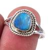 Natural Australian Opal Gemstone 925 Solid Sterling Silver Jewelry Ring S.8 E3P50