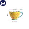 Nordic Hand-painted Ceramic Breakfast Mug Creative Personality Trend Large Capacity Coffee Oatmeal Mug Milk Cup