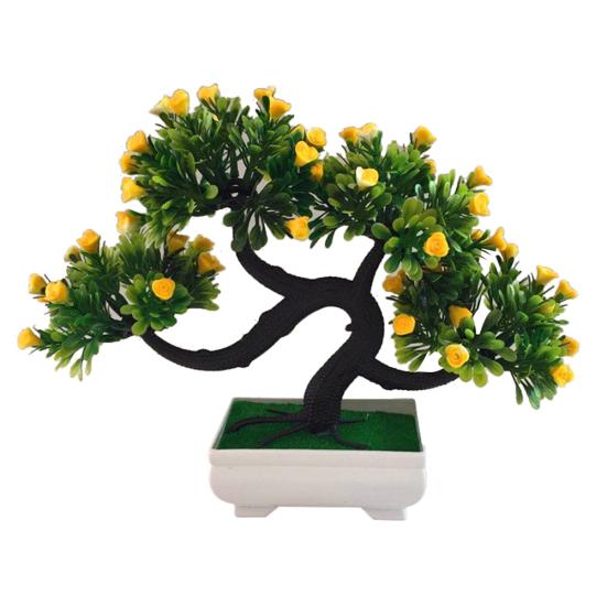 Искусственный цветок, дерево, растение, бонсай в горшке, садовая вечеринка, настольная мебель, декор