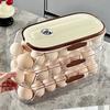 Transparent Automatic Rolling Egg Container Food Grade Egg Storage Box Large Egg Holder for Home