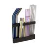 Magnetic Straw Holder Reusable Tumbler Straws Storage Dispenser Large Capacity Easy To Install Space-Saving Straw Organizer