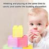 6 шт. детские мягкие пластиковые блоки для младенцев и маленьких детей познавательные мягкие резиновые блоки можно жевать силиконовые блоки игрушка